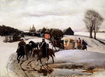 V. Shvarts, The Tsarina Going on a Pilgrimage to Holy Places - in the Time of Tsar Alexis (Aleksei Mikhailovich Romanov)